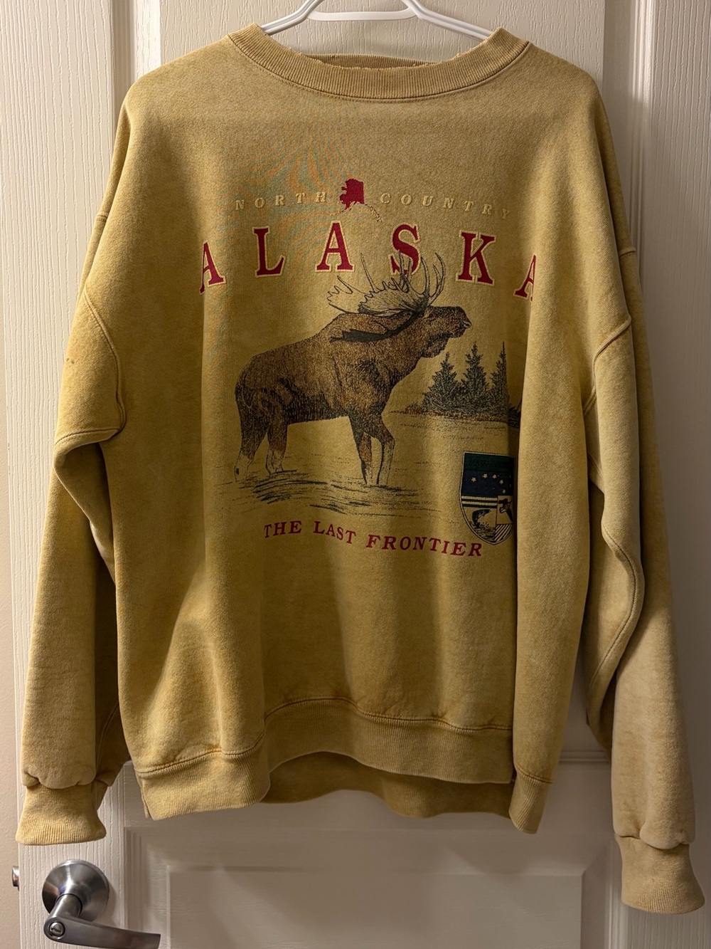 Vintage Alaska Moose Wildlife Crewneck Sweatshirt - Medium